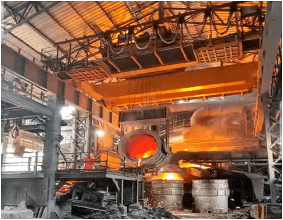 60/10 Ton Triple Girder Hot Metal Ladle Crane (10.5 m Span, 7 m Lift